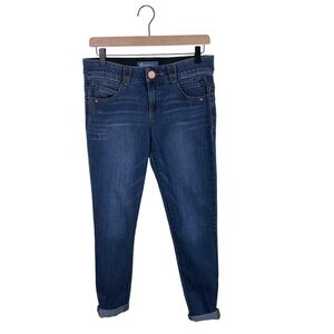 Democracy "Ab"solution Ankle Skimmer Indigo Jeans Women's Size 6 Stretch Cuffed